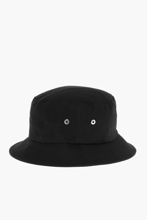Discount Cappello Bucket in Tinta Unita con Logo Ricamato a Contrasto Uomo Cappelli