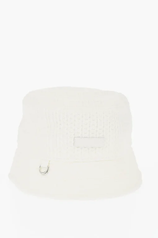 New Cappello Bucket LE BOB in Maglia a Motivo Intrecciato Donna Cappelli|Cappelli