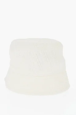 New Cappello Bucket LE BOB in Maglia a Motivo Intrecciato Donna Cappelli|Cappelli