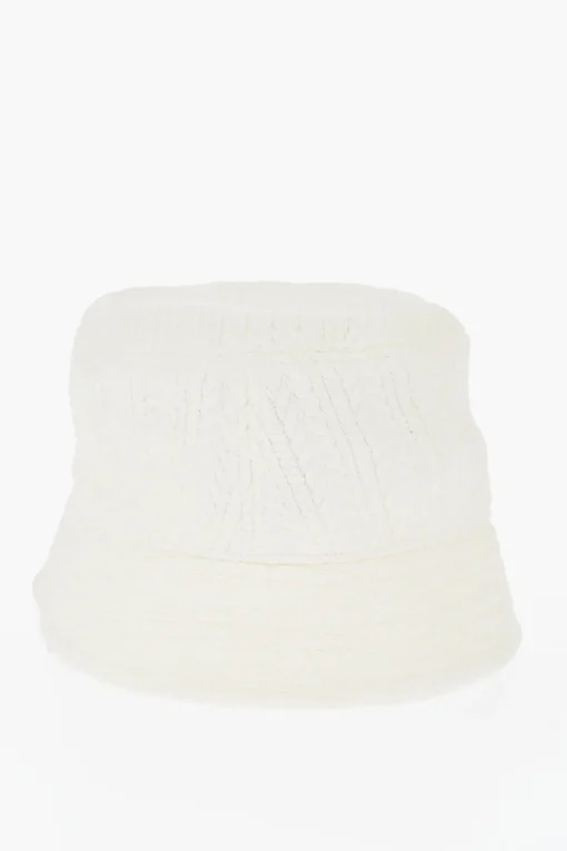 New Cappello Bucket LE BOB in Maglia a Motivo Intrecciato Donna Cappelli|Cappelli