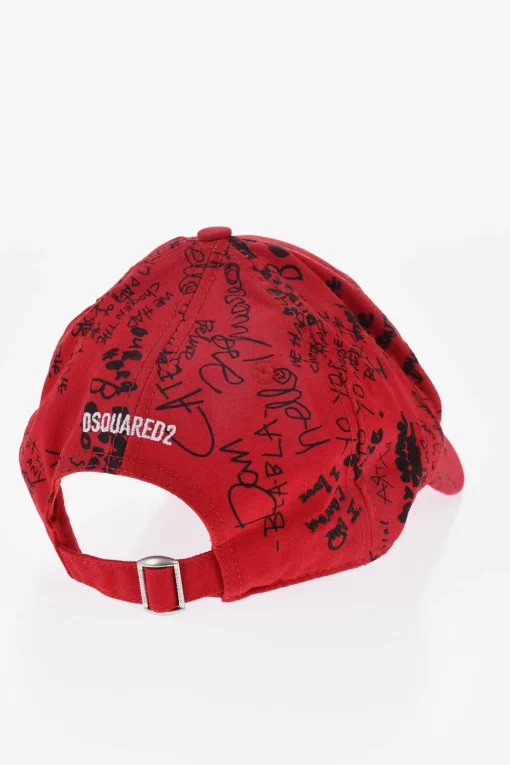 Sale Cappello da Baseball Bicolore Stampato All-over Uomo Cappelli