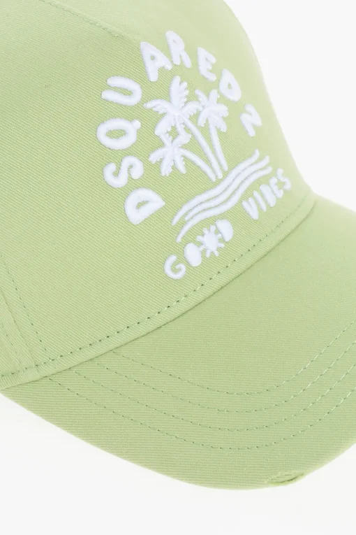 Cappello da Baseball di Twill di Cotone con Ricamo Good Vibes>Dsquared2 Clearance