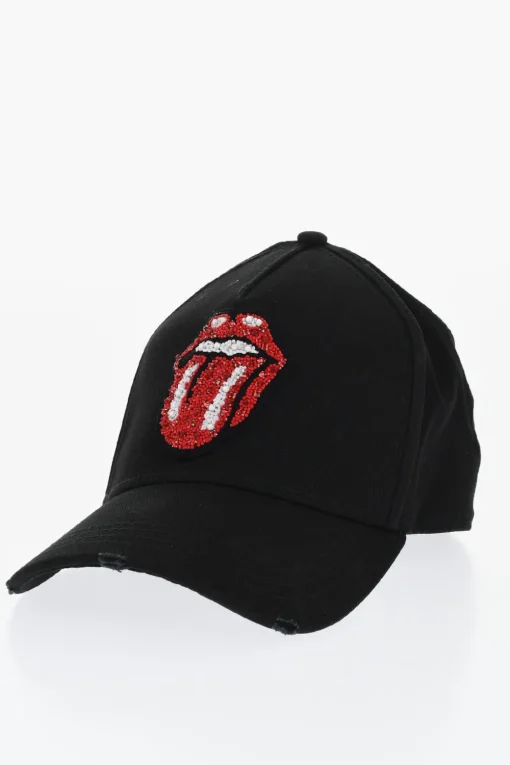 Cappello da Baseball Effetto Vintage con Dettaglio Perline>Dsquared2 Hot