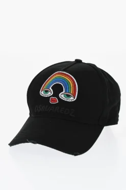 Clearance Cappello da Baseball Effetto Vintage Ricamato Uomo Cappelli