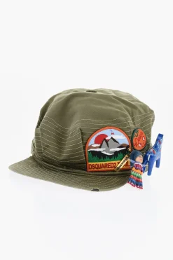 Discount Cappello da Baseball In Cotone con Charm Donna Cappelli