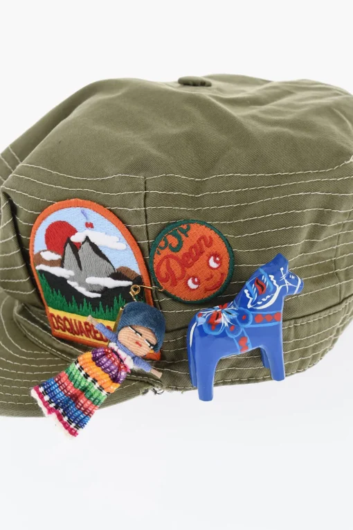 Discount Cappello da Baseball In Cotone con Charm Donna Cappelli