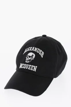 Cappello da Baseball in Cotone con Logo in Rilievo>Alexander McQueen Sale