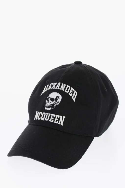 Cappello da Baseball in Cotone con Logo in Rilievo>Alexander McQueen Sale