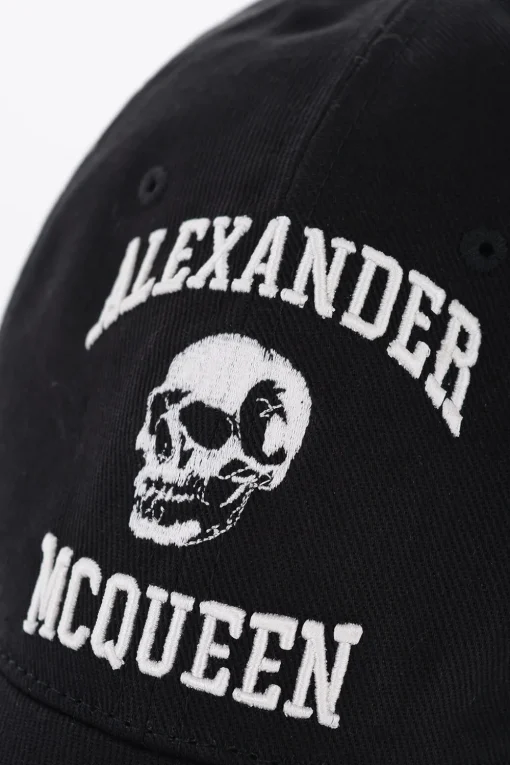 Cappello da Baseball in Cotone con Logo in Rilievo>Alexander McQueen Sale