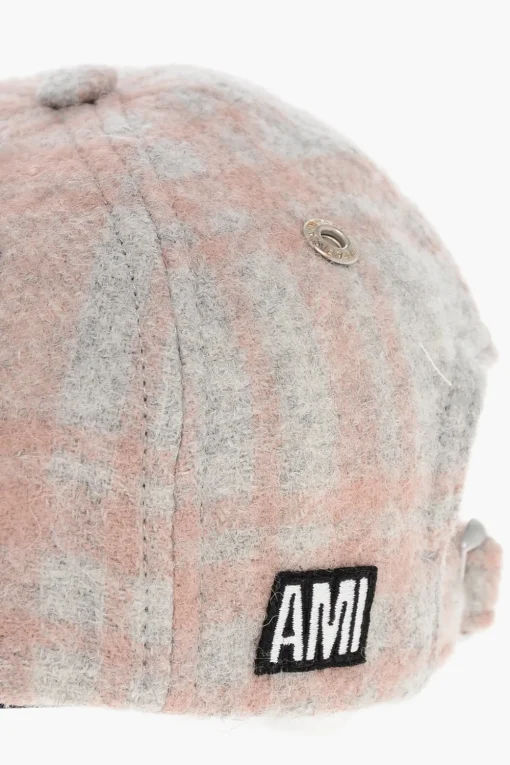 Cappello da Baseball in Lana Tartan>Ami Alexandre Mattiussi Online