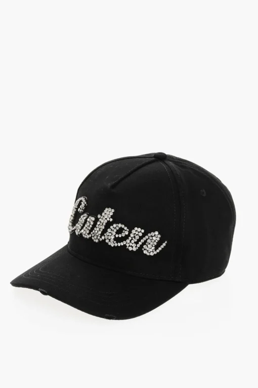 Cappello Da Basell a Tinta Unita con Dettaglio Gioielli>Dsquared2 Fashion