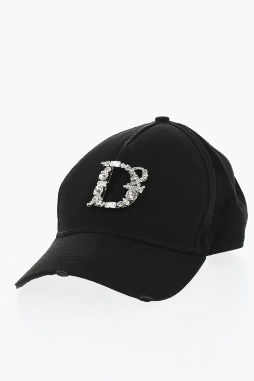 Cappello da Basell In Cotone con Monogram Gioiello>Dsquared2 Best