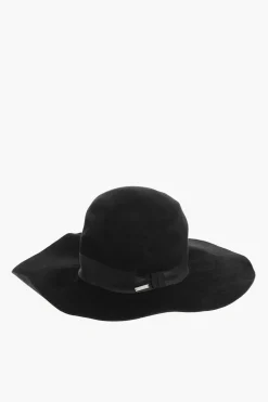 Cappello Floppy in Feltro a Tinta Unita con Logo Argentato>Dsquared2 Sale