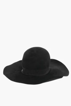 Cappello Floppy in Feltro a Tinta Unita con Logo Argentato>Dsquared2 Sale