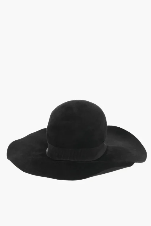 Cappello Floppy in Feltro a Tinta Unita con Logo Argentato>Dsquared2 Sale
