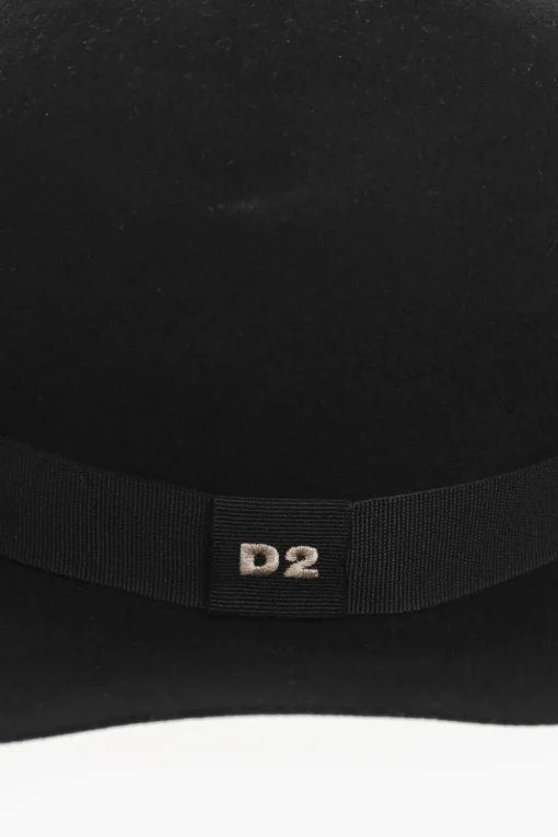 Cappello in Feltro di Lana a Tinta Unita con Dettaglio Logato>Dsquared2 Clearance