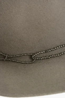 Cappello Panama in Feltro di Coniglio con Dettaglio Gioiello></noscript>Brunello Cucinelli New