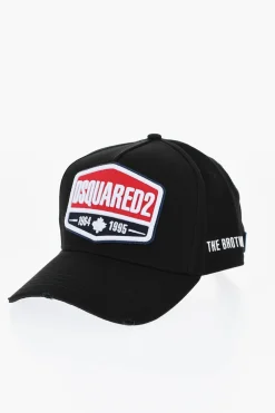 Discount Cappelo da Baseball In Twill di Cotone con Maxi Logo in Rilievo Uomo Cappelli