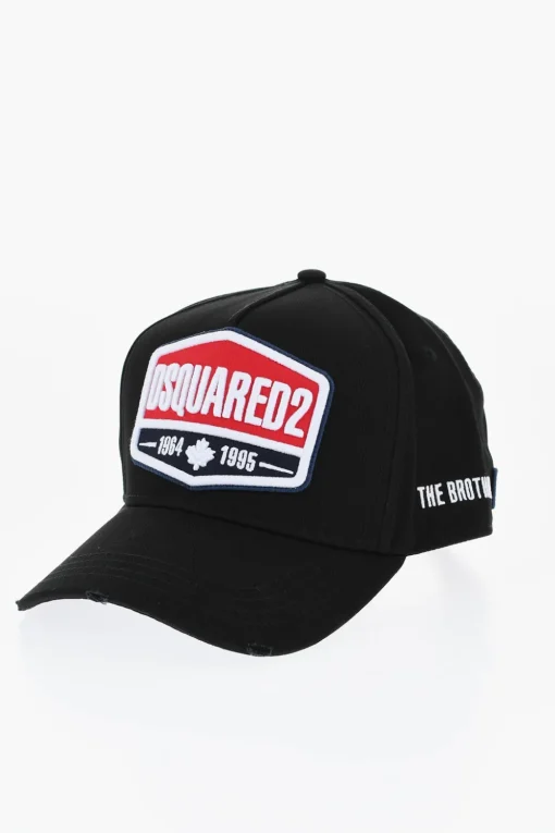 Discount Cappelo da Baseball In Twill di Cotone con Maxi Logo in Rilievo Uomo Cappelli