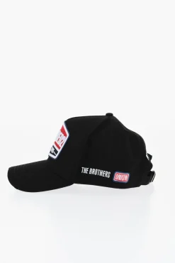 Discount Cappelo da Baseball In Twill di Cotone con Maxi Logo in Rilievo Uomo Cappelli
