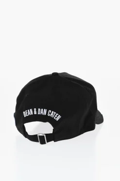 Discount Cappelo da Baseball In Twill di Cotone con Maxi Logo in Rilievo Uomo Cappelli