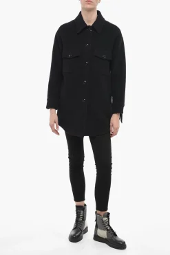 Clearance Cappotto ALASKAN in Lana con Colletto Donna Cappotti E Trench