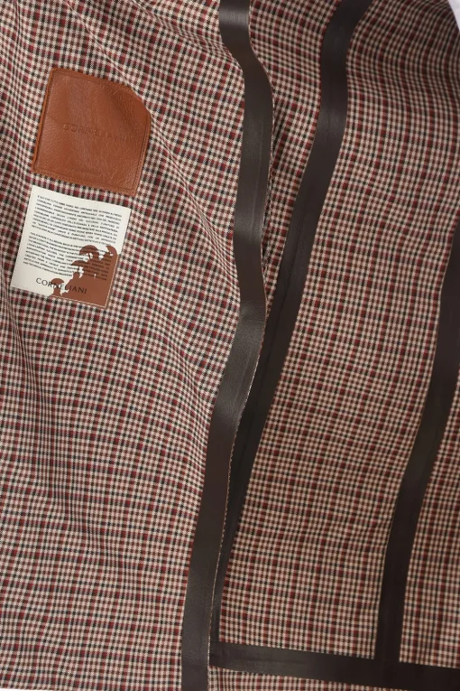 Sale Cappotto Balmacaan Shephard's check con Abbottonatura Nascosta Uomo Cappotti E Trench