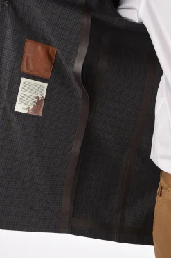 cappotto balmacaan shephard's check con abbottonatura nascosta></noscript>Corneliani Outlet