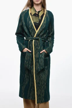 Best Cappotto Bicolore con Cintura Donna Cappotti E Trench