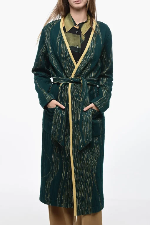 Best Cappotto Bicolore con Cintura Donna Cappotti E Trench