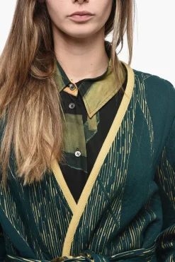 Best Cappotto Bicolore con Cintura Donna Cappotti E Trench