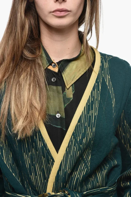 Best Cappotto Bicolore con Cintura Donna Cappotti E Trench
