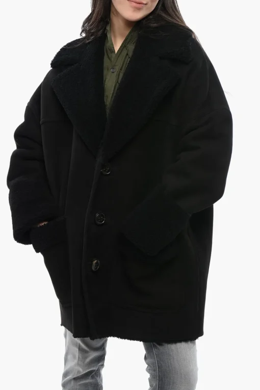 Cappotto 3-Bottoni in Shearling con Tasche a Toppa>Dsquared2 Best