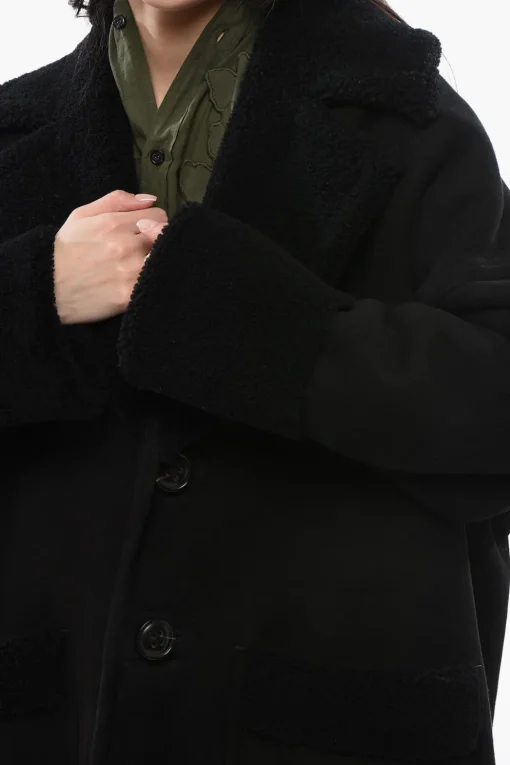 Cappotto 3-Bottoni in Shearling con Tasche a Toppa>Dsquared2 Best