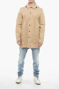 Hot Cappotto Con Cappuccio Removibile Uomo Cappotti E Trench