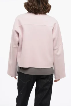 Cappotto Corto in Lana con Abbottonatura Nascosta>Jil Sander Sale