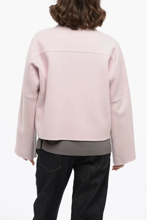 Cappotto Corto in Lana con Abbottonatura Nascosta>Jil Sander Sale