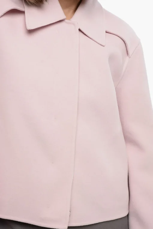 Cappotto Corto in Lana con Abbottonatura Nascosta>Jil Sander Sale