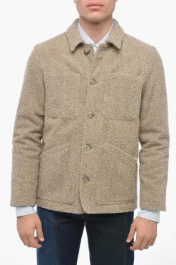 Clearance Cappotto Corto NEWTON in Panno di Lana Uomo Cappotti E Trench