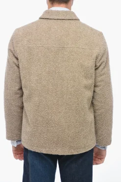 Clearance Cappotto Corto NEWTON in Panno di Lana Uomo Cappotti E Trench