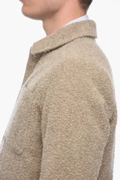 Clearance Cappotto Corto NEWTON in Panno di Lana Uomo Cappotti E Trench