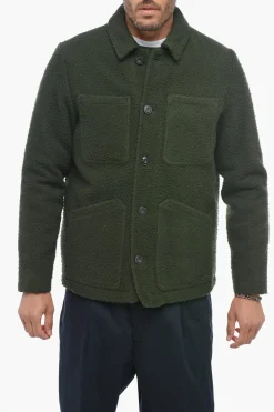 Outlet Cappotto Corto NEWTON in Panno di Lana Uomo Cappotti E Trench