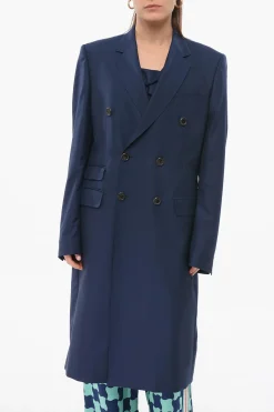 Discount Cappotto Doppiopetto con Rever Donna Cappotti E Trench