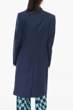 Discount Cappotto Doppiopetto con Rever Donna Cappotti E Trench