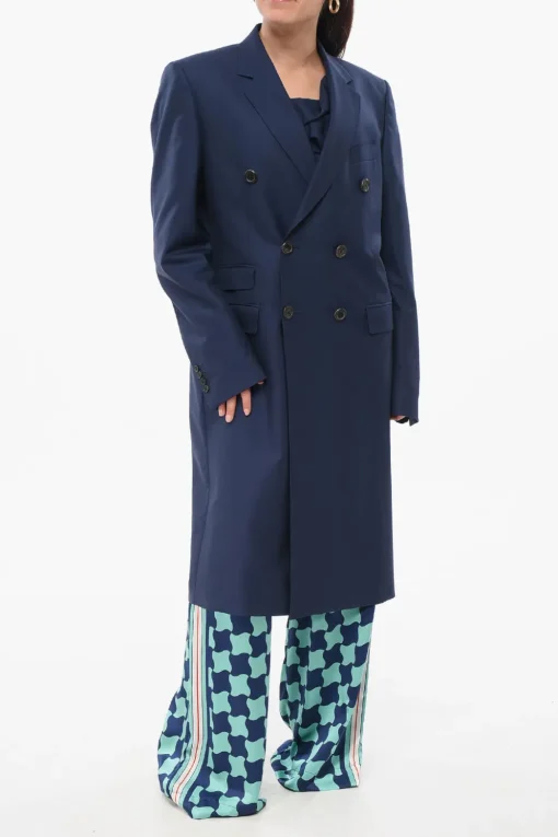 Discount Cappotto Doppiopetto con Rever Donna Cappotti E Trench