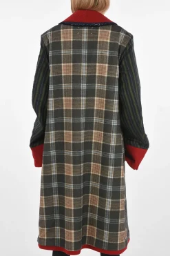 Cappotto Doppiopetto Effetto Patchwork con Abbottonatura Nascosta>Maison Margiela Best