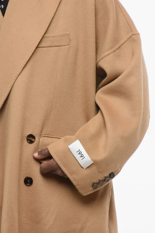 Best Cappotto Doppiopetto in Cashmere con Tasche ad Aletta Uomo Cappotti E Trench