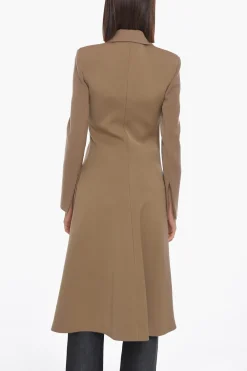 Fashion Cappotto Doppiopetto in Lana Stretch Donna Cappotti E Trench
