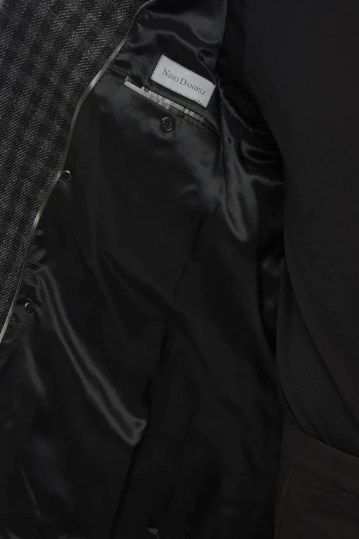 Online Cappotto Doppiopetto In Lana Con Motivo A Quadri Uomo Cappotti E Trench