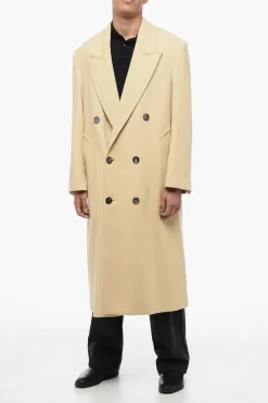 Cappotto Doppiopetto In Lana></noscript>Ami Alexandre Mattiussi Outlet